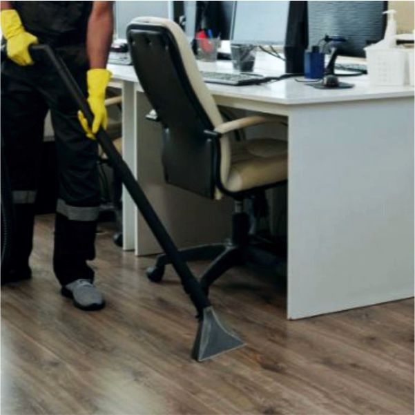Nigerian office cleaners at work